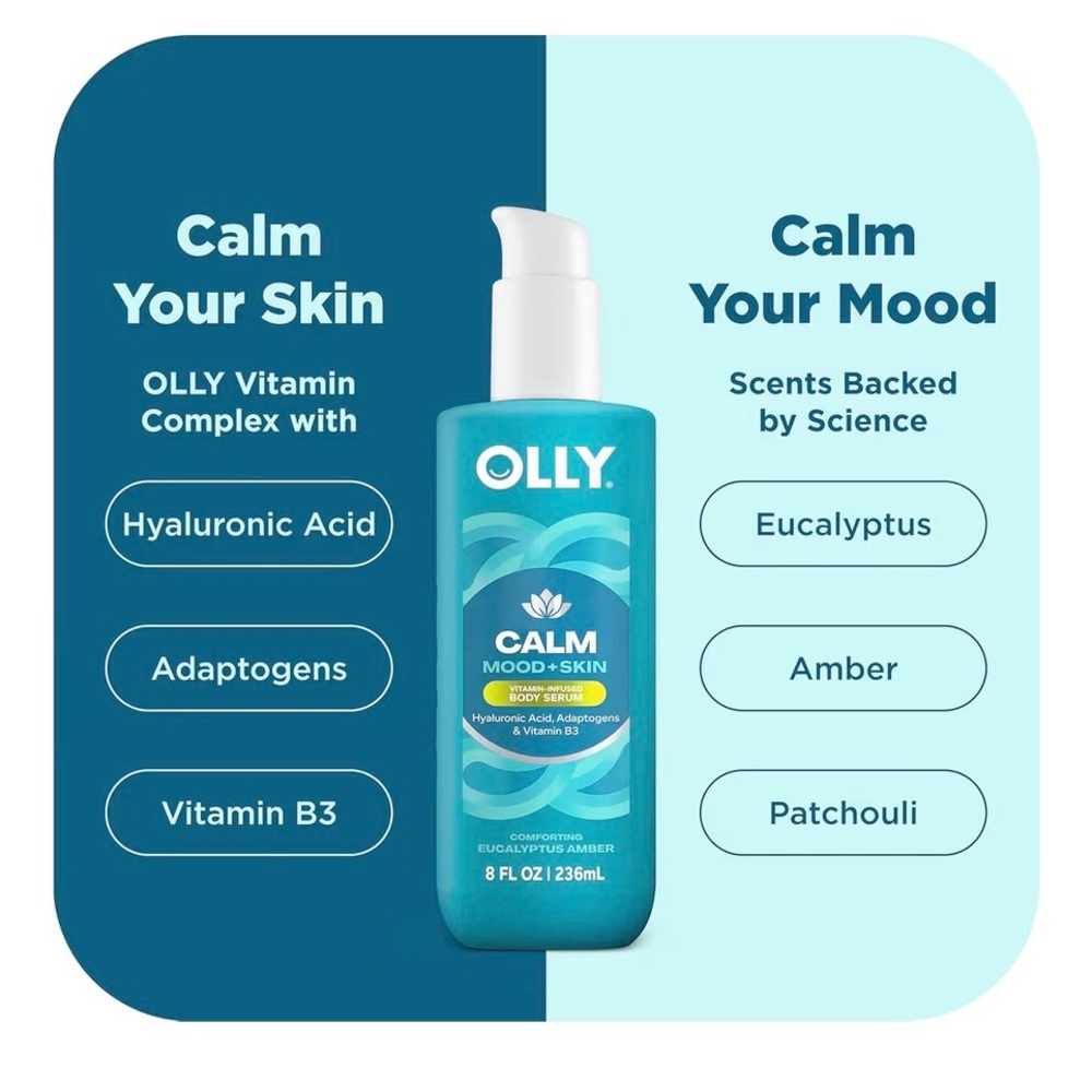 OLLY Calm Body Lotion-Serum with Hyaluronic Acid & Vitamin B3 - Picture 3 of 5